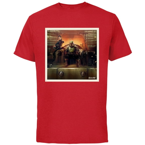 Star Wars The Book of Boba Fett and Fennec Shand Polaroid - Short Sleeve Cotton T-Shirt for Adults - Customized-Red