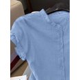 thumbnail image 3 of Women's Casual Solid Color Short Sleeve Shirt, Summer, 3 of 3
