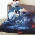 thumbnail image 6 of Pofeuu Cute Fish Flower Couple Print Ultra-Soft Micro Fleece Blanket,for Bed Or Sofa,All Season Throw Blankets Flannel Blanket-40"x30", 6 of 7