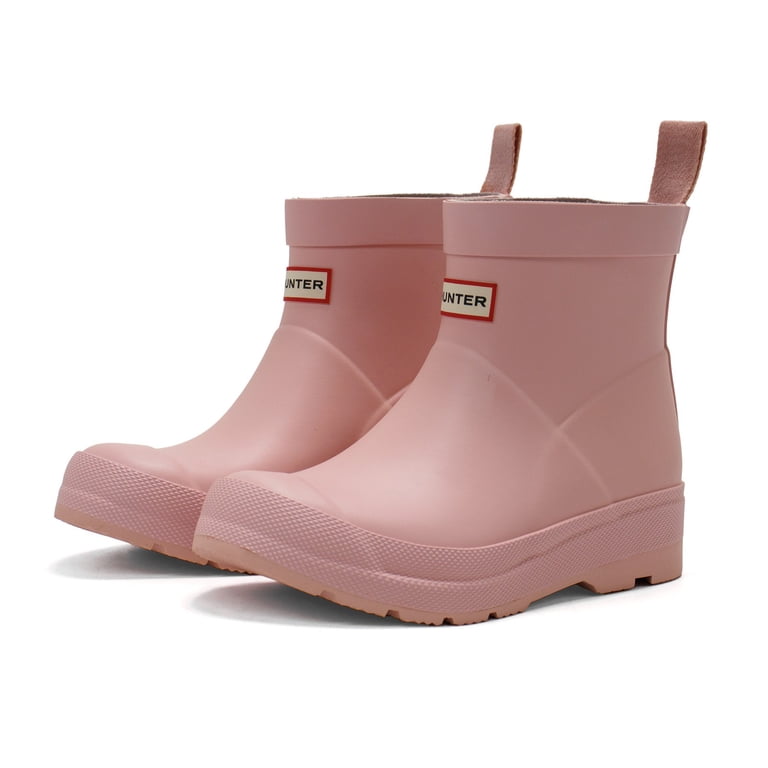Black and Pink Hunter Men’s Rain Boot Hunter City Explorer short boots in black with pink sole | ASOS main image 4