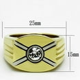 thumbnail image 2 of Anillo Color Oro Para Hombres de Acero Inoxidable con X, 2 of 4
