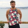 thumbnail image 6 of Rateoe Beautiful Flower Pattern Sleeveless Gym Shirt Muscle Tee Breathable Workout Shirt Slim-Fit Tank Quick Dry Fit Muscle Tank Top Bodybuilding Sleeveless T Shirt-Medium, 6 of 7