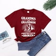 thumbnail image 3 of Blmnix Short Sleeve Spring Womens Tops 2024 Red Loose Grandma Crew Neck Graphic T-Shirts Trendy Shirts, 3 of 8
