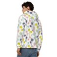 thumbnail image 4 of Wukai Hawaiian Coconut Tree Print Men's Zip-Up Hoodie,Fleece Full-Zip Hoodie for Men, Hooded Sweatshirt-X-Large, 4 of 5