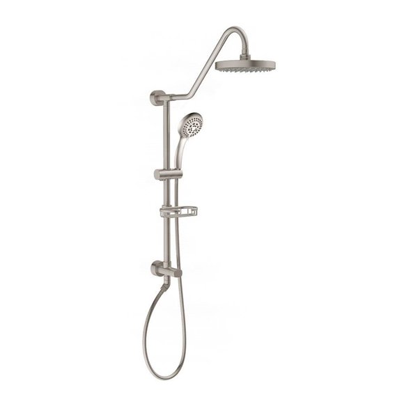 Pulse ShowerSpas Kauai III Shower Head Handheld Retro Spa System, Brushed Nickel
