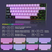 MageGee Mini Gaming Keyboard, 60% Percent Keyboard, 61 Keys Mechanical Feel, Compact RGB Backlit