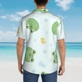 thumbnail image 6 of Daiia Kawaii Frogs Hawaiian Shirt for Men Gentle Cotton Regular Short Sleeve Casual-X-Large, 6 of 9
