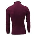 thumbnail image 2 of BONIXOOM Sweaters For Men Modern Fit Sweater Pullover Casual Turtleneck Cute Sweaters Wine XL(US:10), 2 of 3