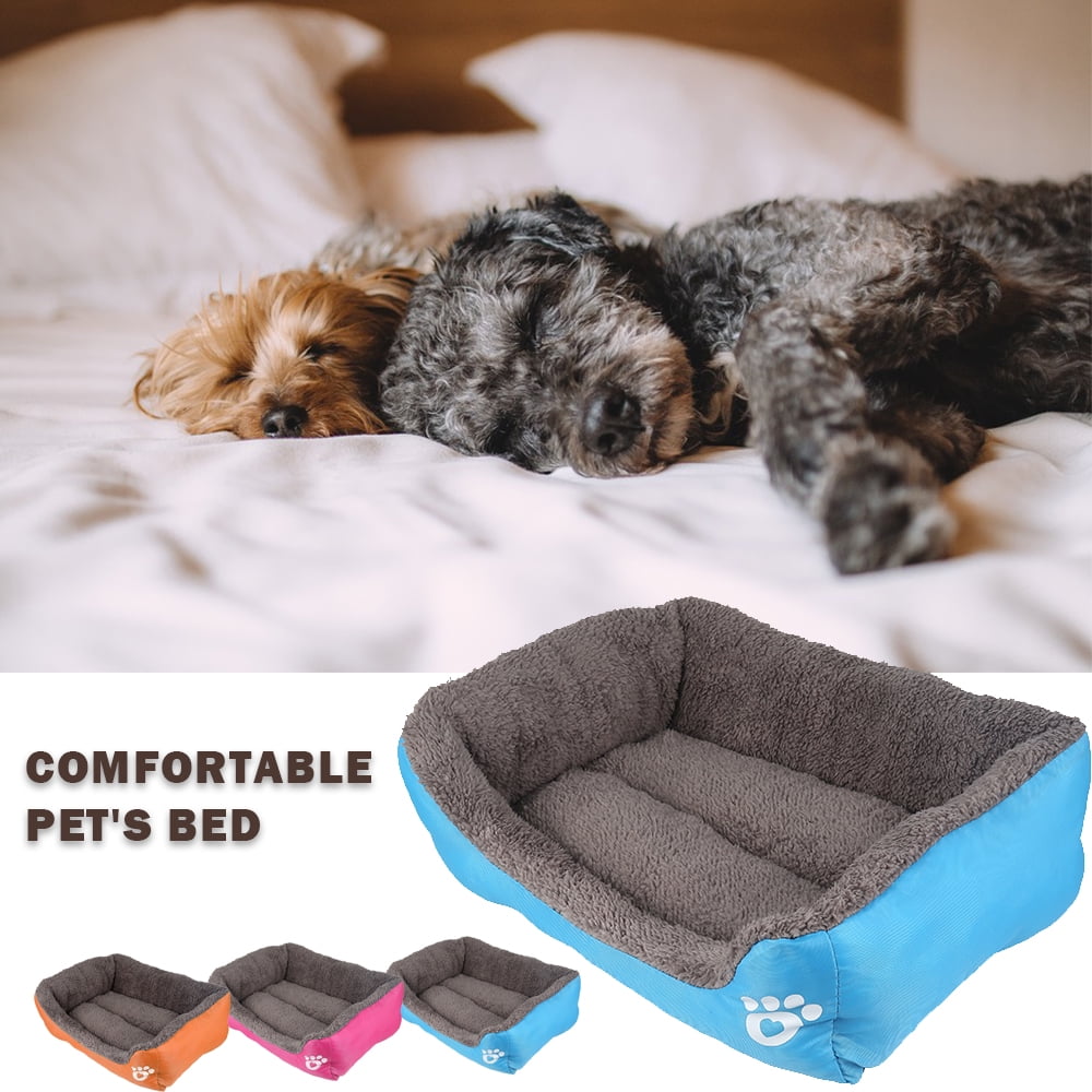 1x Puppy Pet Dog Cat Fleece Cozy Warm Bed Flannel Soft Cotten House Nest Mat Pad 