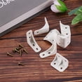 thumbnail image 4 of 50 Pcs Plastic Corner Braces, 1.42" x 0.94" x 0.94" L Shape Bracket, White, 4 of 6