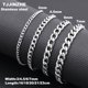 thumbnail image 2 of Pulsera de acero inoxidable Simple de 3-7mm para hombre, cadena cubana, pulsera de moda para mujer, pulsera Unisex para parejas, regalo de joyería para fiesta Tan Jianjun unisex, 2 of 2