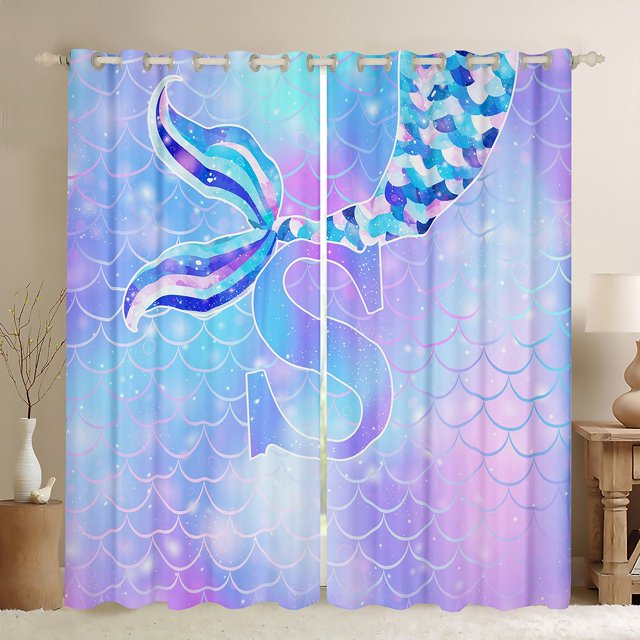 Erosebridal Rideaux Lettre Initiale A à Z pour Salon, Rideaux Occultants 30 %-50 % Lettre Rêveuse Ensemble de 2 (42x63), Décor Monogrammé