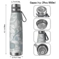 thumbnail image 3 of Floral 29oz Stainless Steel Insulated Thermos with Tea Filter, 360° Printed Travel Bottle, Leakproof BPA-Free,Anti-Slip Base, 304 Inner & 201 Outer, Vacuum Cup,Thanksgiving,Christmas, Spring,Flower, 3 of 6