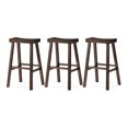 thumbnail image 1 of Maven Lane Vincent Wooden Rustic Aesthetic Kitchen Bar Stool, Set of 3, 1 of 6