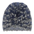 thumbnail image 4 of Cabeza De Turbante De Estilo De Pluma Bordado Envolturas Elegantes Para Mujeres Europeas Retro, 4 of 7