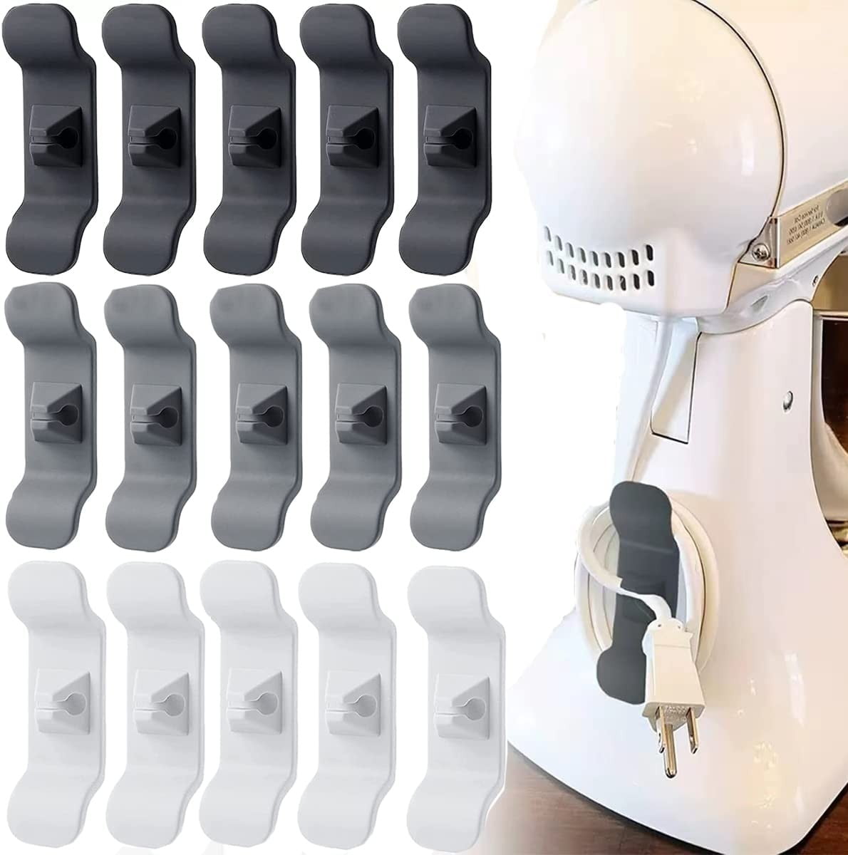Mosiee 15PCS Cord Organizer for Appliances, Kitchen Appliance Cord Winder for Mixer, Blender, Coffee Maker, Pressure Cooker and Air Fryer