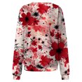 thumbnail image 3 of Gibobby Sudadera oversize mujer Sudadera suelta para mujer cuello redondo para otoño e invierno(Rojo,G), 3 of 4