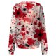 thumbnail image 3 of Gibobby Sudadera oversize mujer Sudadera suelta para mujer cuello redondo para otoño e invierno(Rojo,G), 3 of 4