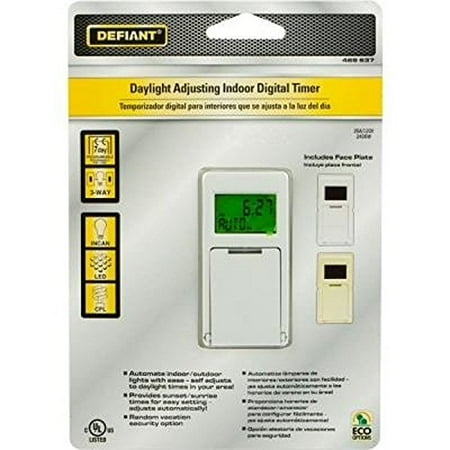 UPC 043180498144 product image for defiant 20-amp 7-day 7-event in-wall digital timer | upcitemdb.com