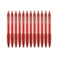 thumbnail image 3 of Retractable Gel Pen Medium 0.7mm, Red Ink, Translucent Red Barrel, Dozen, 3 of 3