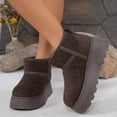 thumbnail image 2 of Women's Platform Fur Boots - Suede Faux Fur Ankle Boots With Anti-Slip Sole 2 of 14