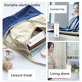 thumbnail image 4 of Mini Bouilloire de Voyage en Acier Inoxydable avec Tasse Portable, Adaptateur Eu, Blanc, 4 of 5