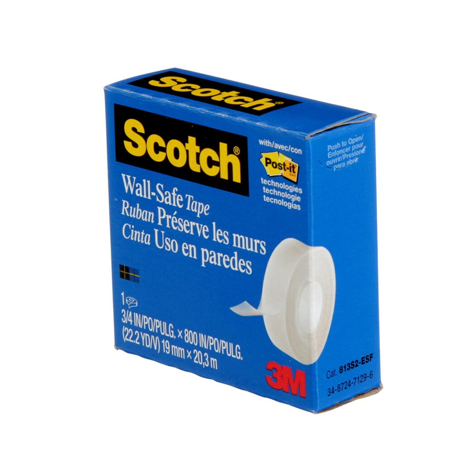 Scotch® Wall-Safe Tape 813S2-ESF-RP6, 2/Pack