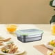 thumbnail image 4 of Recipiente Hermético de Acero Inoxidable 304 con Tapa para Almacenar Alimentos - Organizador Rectangular para Loncheras Bento, 3 Tamaños (15 X 11 X 4,8 Cm, 17 X 12 X 5,8 Cm, 19 X 14 X 6,3 Cm), 4 of 7