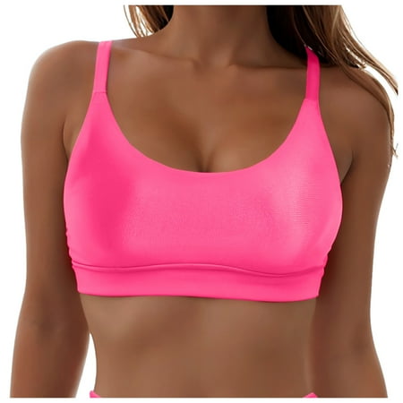 kamemir Womens Bikini Tops Women Underwire Bikini Top - Push Up Swim Top Only Bra Padded Swimsuit Tops 2027 Bathing Suit Tops(Hot Pink L)