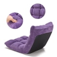 thumbnail image 2 of Adjustable 14 Position Floor Chair Folding Lazy Gaming Sofa Cushioned Purple, 2 of 8