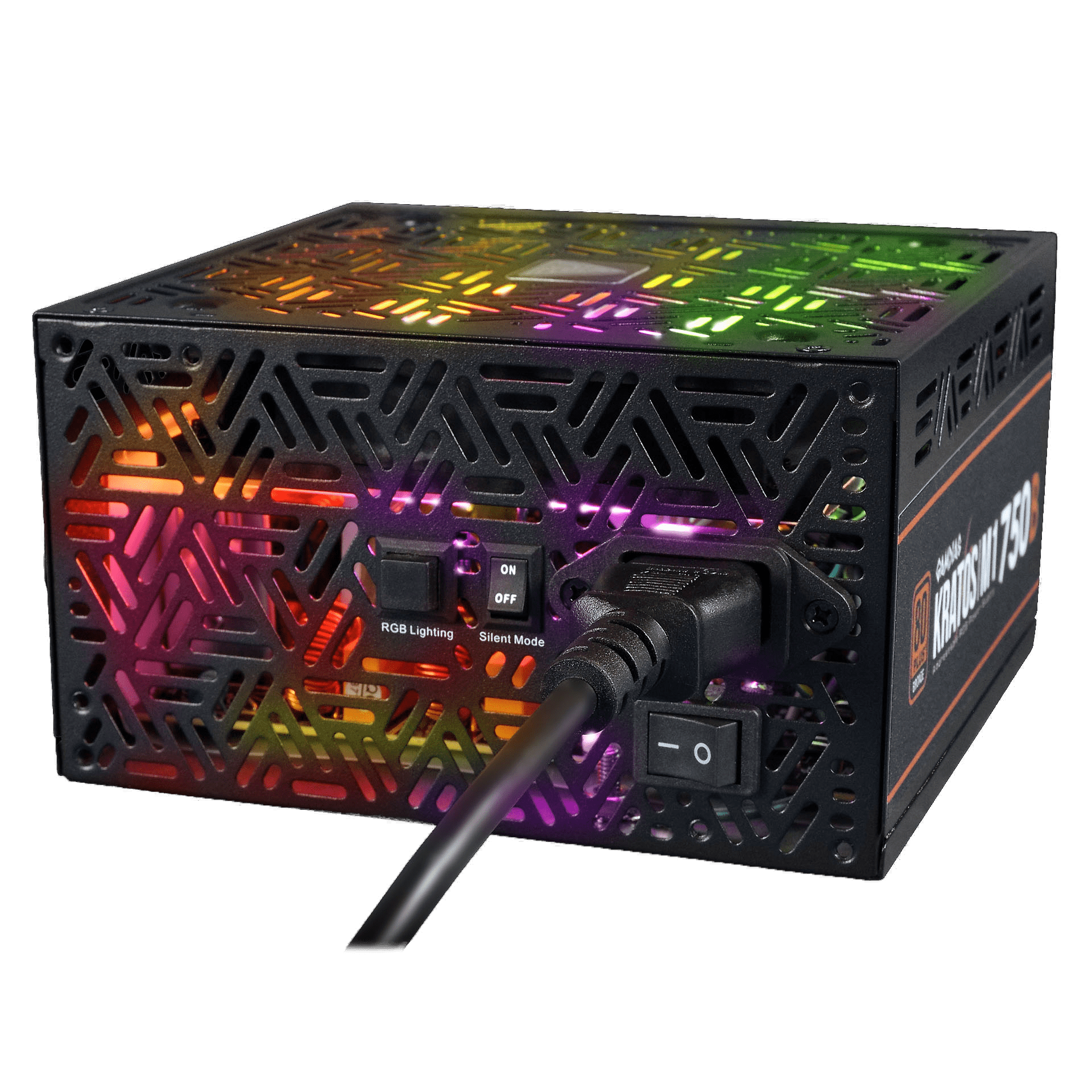KRATOS 750W PC Power Supply ATX, 80 Plus Bronze Efficiency, ARGB Lighting by Gamdias