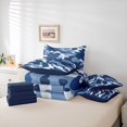 thumbnail image 6 of Homewish Abstract Camouflage Twin Bedding Sets 7-Piece for Kids Children Teens,Blue White Bedding Comforter Set Microfiber,Geometric Camo Breathable Sheet Sets,Luxury Bedroom Decor,Reversible, 6 of 8