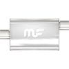 MagnaFlow Performance Exhaust Muffler 11225: 2.25"/2.25" Inlet/Outlet, 4x9x14" Oval, Stainless Steel, Satin Finish