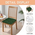 thumbnail image 2 of Dark Green Christmas Tree and Star Seat Covers for Dining Room Chairs Set Of 4,Stretch Printed Washable Chair Seat Cover with Elastic Ties and Button,Removable Waterproof Couch Cushion Covers, 2 of 6