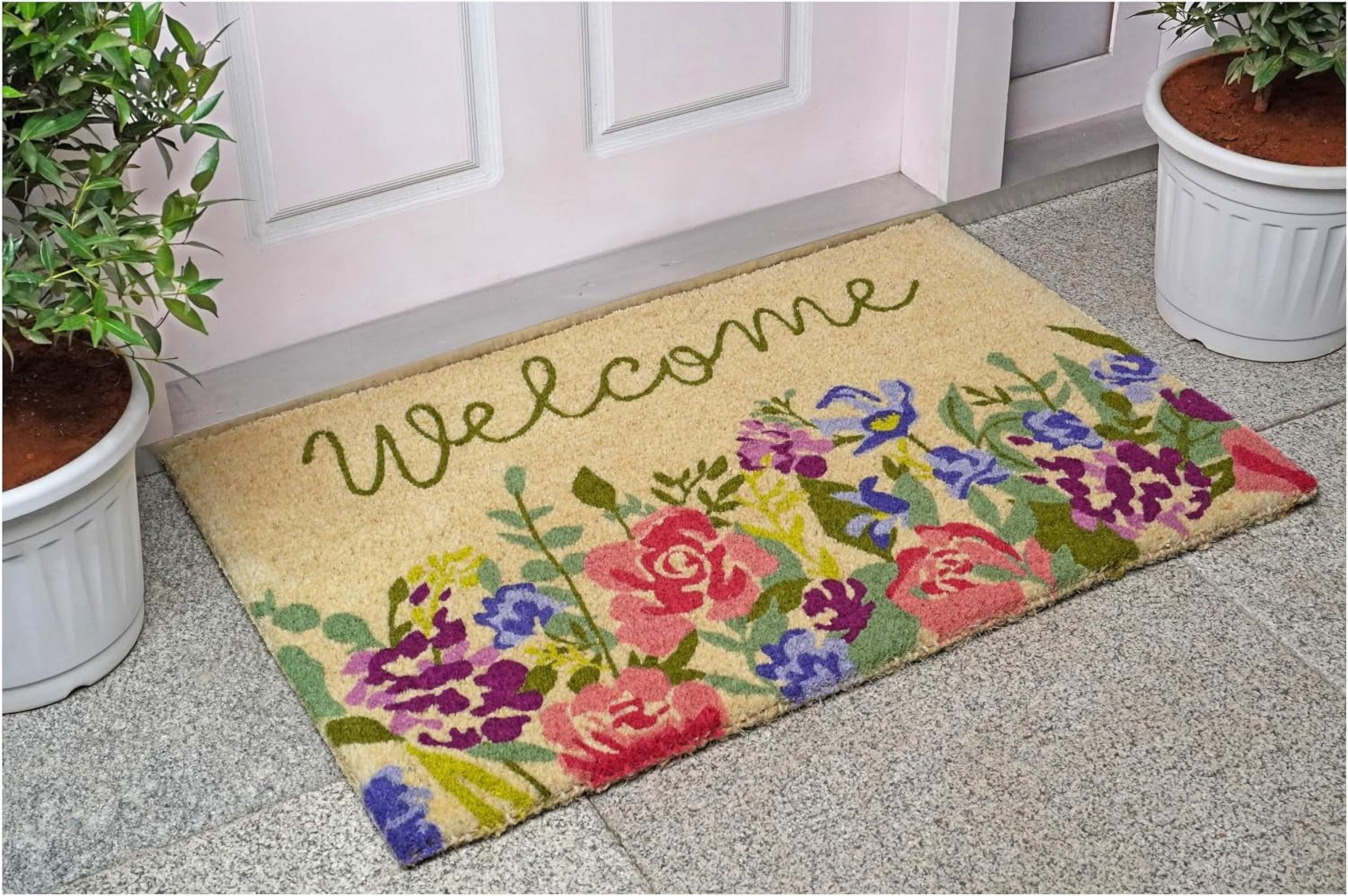 Calloway Mills 112861830 Welcome Floral Doormat 18" x 30"