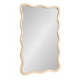 thumbnail image 5 of Kate and Laurel Talma Modern Scalloped Rectangle Wall Mirror, 24 x 36, Natural Wood, Rectangular Wavy Mirror for Use as Bathroom Mirror for Over Sink or Cute Nursery Mirror, 5 of 9