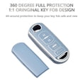 thumbnail image 2 of TPU Key Fob Cover for Mazda - Full Protection,Smart Keyless Car Key Holder,Blue Sliver, 2 of 6