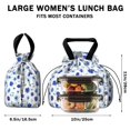 thumbnail image 5 of Pioneer Flower Floral Print Pattern Drawstring Lunch Bag Women - Drawstring Lunch Bag Insulated for Work Office - Stain-Resistant Large Lunchbags for Women with Multi-Pockets, 5 of 6