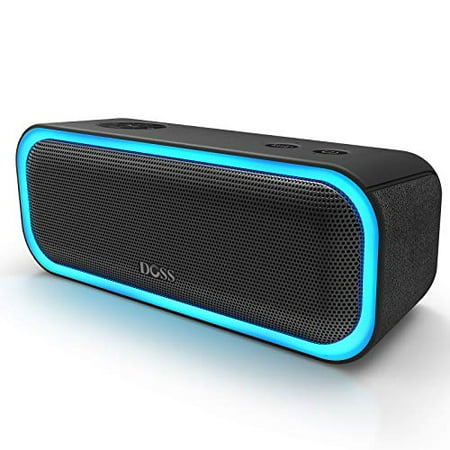 DOSS SoundBox Pro Bluetooth Speaker with 20W Stereo Sound, Active Extra Bass, IPX6 Waterproof, Bluetooth 5.0, TWS Pairing, Multi-Colors Lights, 20 Hrs Playtime, Speaker for Beach, Outdoor(Upgraded)