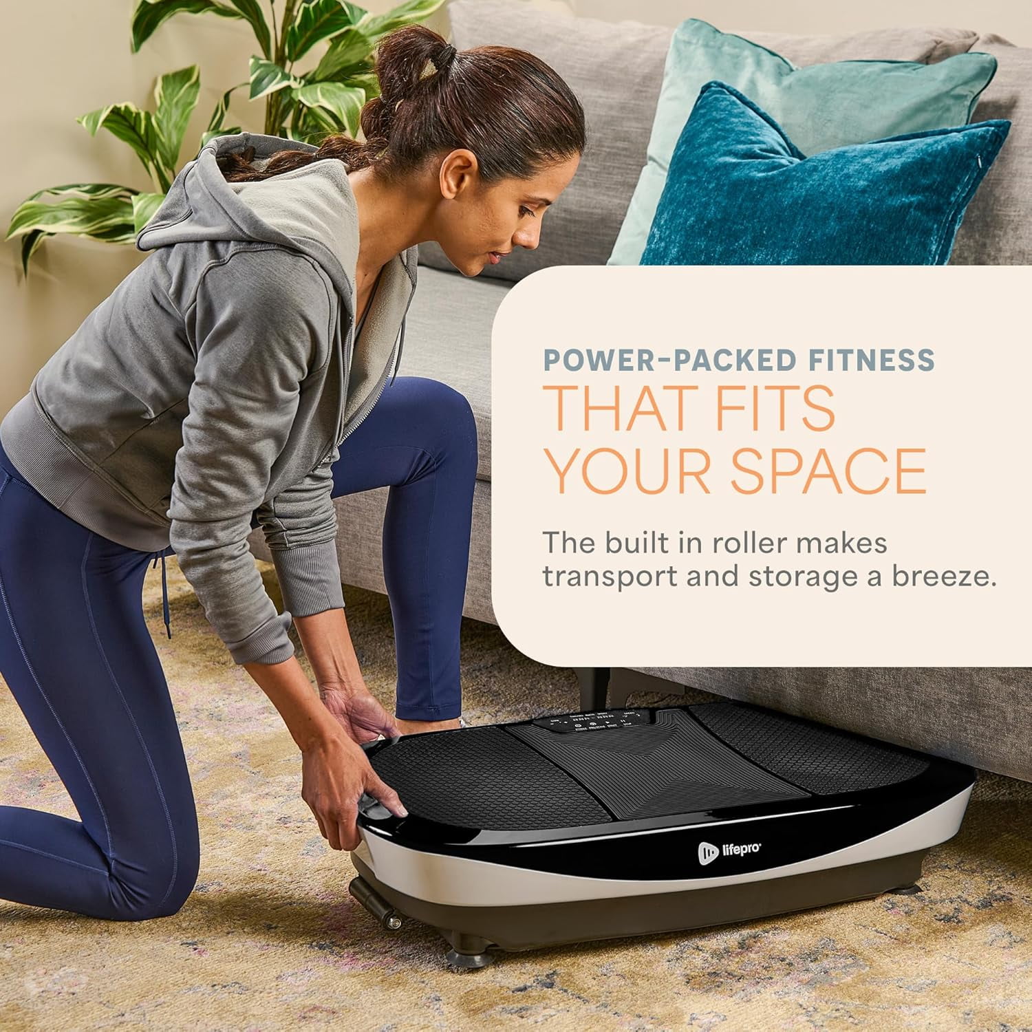 Lifepro Rumblex Max 4D Vibration Plate Exercise Machine – Triple Motor Full Body Vibrating Plate for Weight Loss, Circulation, Recovery & Home Fitness Training - Black