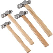 4 PCS Ball Peen Hammer, 8 OZ,16 OZ, 24 OZ, 32 OZ Ball Peen Hammer Set with Wooden Handle and Non-Slip Shock Absorbing Grip for Metal Rivetc