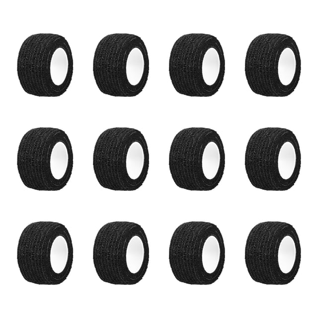 Supvox - Vendaje autoadhesivo (12 rollos), cinta elástica cohesiva, cinta flexible de primeros auxilios para esguinces, hinchazón y dolor (450 x 2,5 cm)
