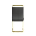 thumbnail image 6 of 51" 4-Person Glass Dining Set: Gold-Plated Leg Table & Chairs, Modern Rectangular Tempered Glass Top, Armless PU Dining Chairs, for Kitchen/Dining Room, 6 of 9