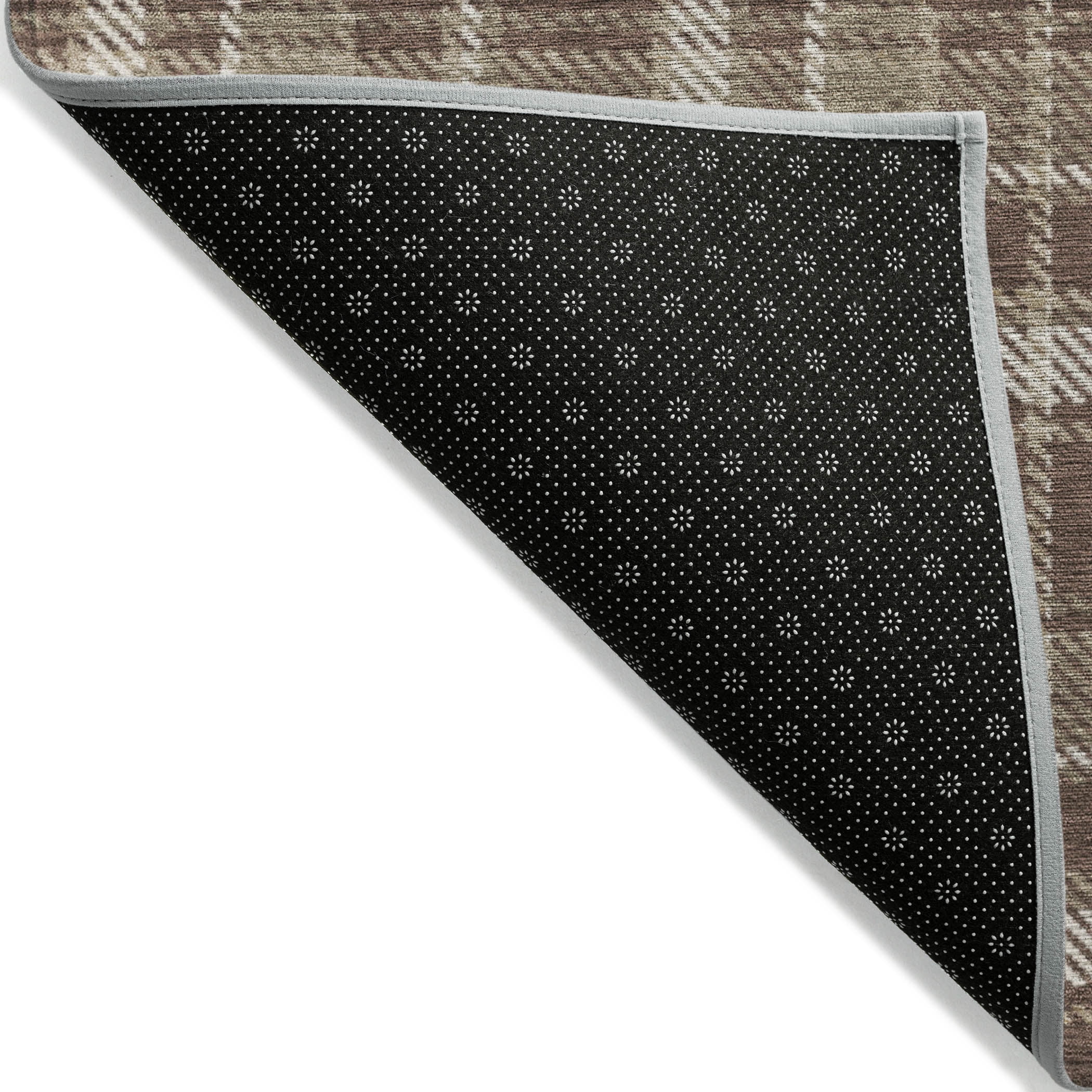 Addison Rugs Chantille Indoor/Outdoor Transitional Plaid Chocolate Washable Rectangle Rug, 5' x 7'6"