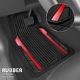thumbnail image 4 of CAR GRAND Heavy Duty Rubber Car Floor Mats, Deep Dish Car Mats All Weather, Universal Trim-to Fit Automotive Floor Mats for Car SUV Truck Van, Durable Floor Liners waterproof anti-slip Black Red, 4 of 9