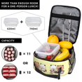 thumbnail image 3 of Lindo Bubu y Dudu bolsa de almuerzo con aislamiento térmico al aire libre oso Panda dibujos animados bolsa portátil para almuerzo refrigerador térmico lonchera blanco, 3 of 5