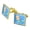 Gold, variant on Meowmaid Cat Mermaid Funny Humor Square Cufflink Set - Silver or Gold