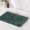 thumbnail image 2 of Tropical Leaves Bath Mat for Bathroom, Golden and Green Palm Leaf Quick Dry and Super Absorbent Bath Mat Rugs, Non Slip Rubber Backing Floor Mat 17x30 Inches for Kitchen Bedroom Indoor, 2 of 6