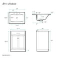 thumbnail image 2 of Burdon 24 in. Brown Oak Bathroom Vanity With White, 3-Hole Ceramic Sink Top, 2 of 7
