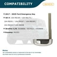 thumbnail image 3 of AKS KEYS New Replacement Uncut Smart Remote Emergency Key Blade Insert For Ford (2 Pack), 3 of 4